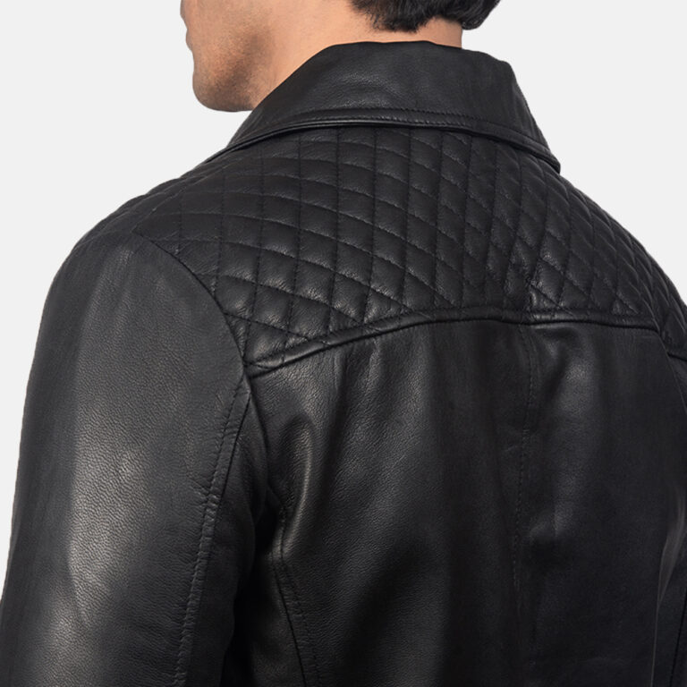Mens Danny Quilted Black Leather Biker Jacket6-9-1557200262760